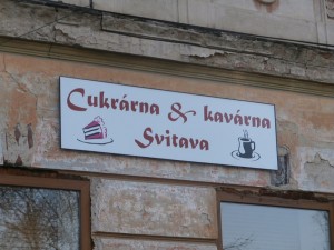 Cedule pro Cukrárnu a kavárnu Svitava