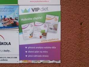 VIP Diet - reklamní cedulka