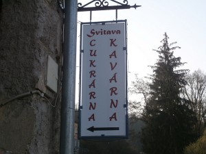 Cedule pro Cukrárnu a kavárnu Svitava