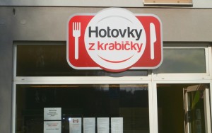 Reklamní cedule - Hotovky z krabičky