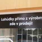 Polep prodejny Ráj lahůdek v Brně