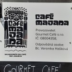 Reklamní cedule Café Majada v Brně