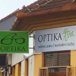 Reklamní cedule Optika Iva, Brno