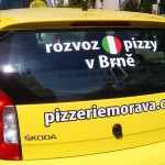Polep auta Škoda Citigo pro brněnskou pizzerii
