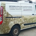 Reklamní polep dodávky ŠLP Křtiny