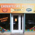 Reklamní cedule a polep výlohy - Chovatelské potřeby TESSY